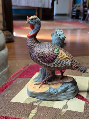 Hoffman Original 1987turkey Decorative CeramicFigurine in Brown and Tan